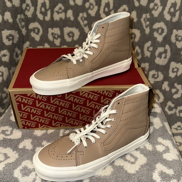 Vans Sk8-Hi Tapered Sneakers in 😍 Soft Leather 😍 Brown/Marshmallow 😍 New 🆕 - Picture 17 of 17